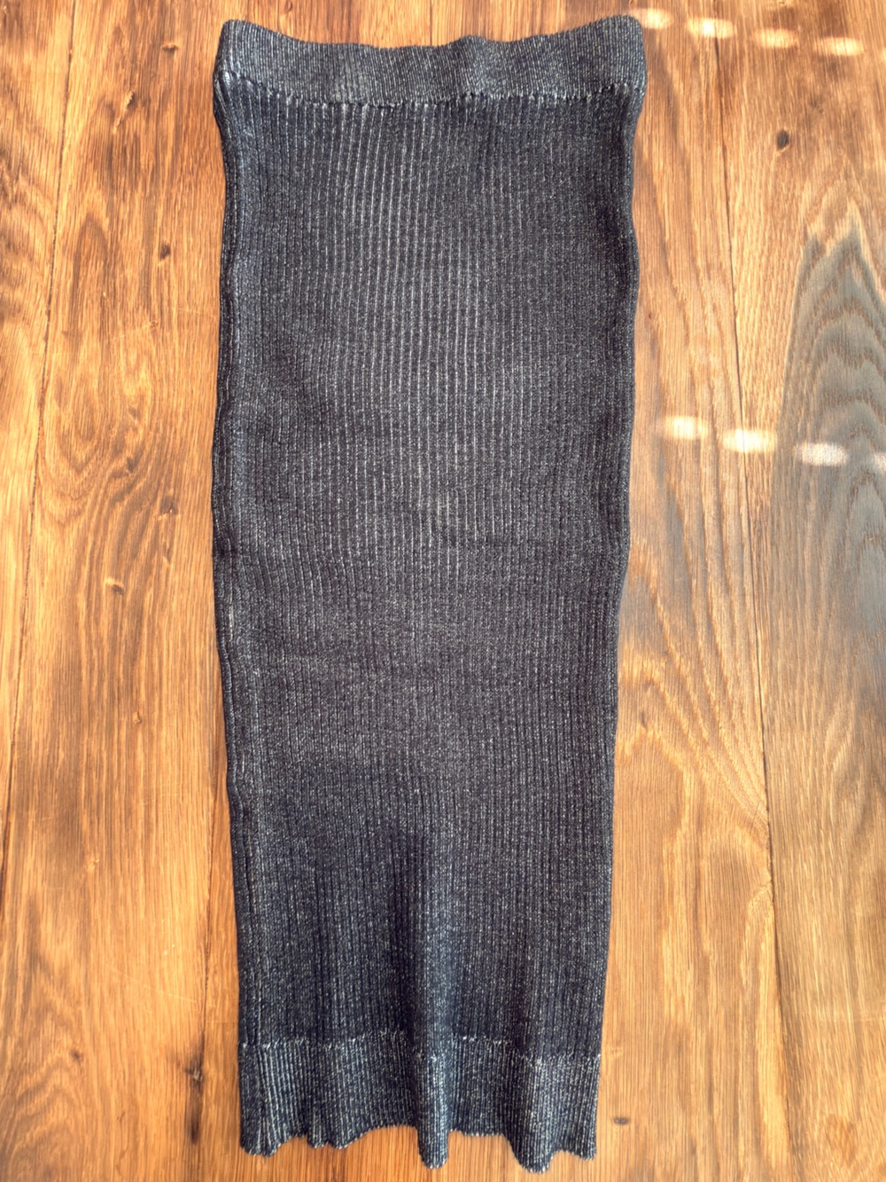 NWOT Almost Famous Black Ribbed Midi Skirt